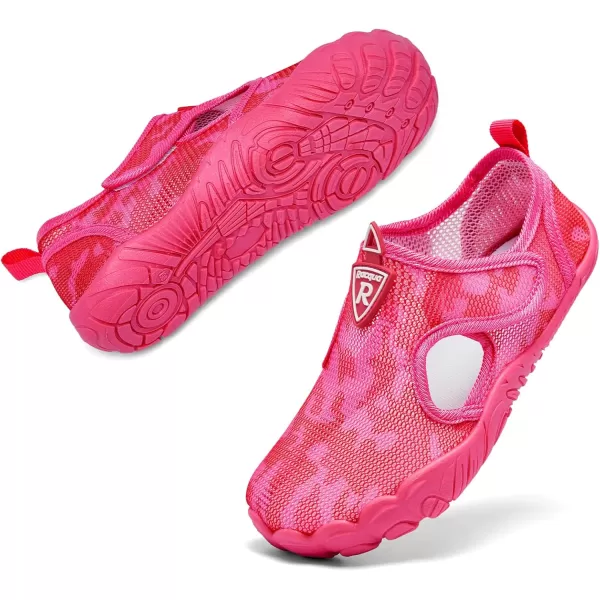 imageRacqua Kids Water Shoes Beach Swim Breathable Quick Dry Shoes for Boys Girls Little KidBig KidWzk1655red