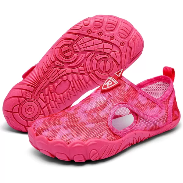 imageRacqua Kids Water Shoes Beach Swim Breathable Quick Dry Shoes for Boys Girls Little KidBig KidWzk1655red
