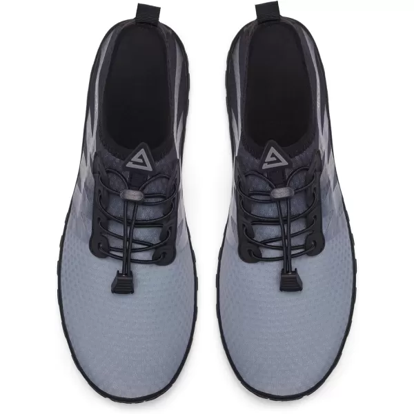 imageRacqua Water Shoes Men Women Quick Dry Gradient Shoes Barefoot Aqua Athletic Sports Swim ShoesHd1306greyBlack