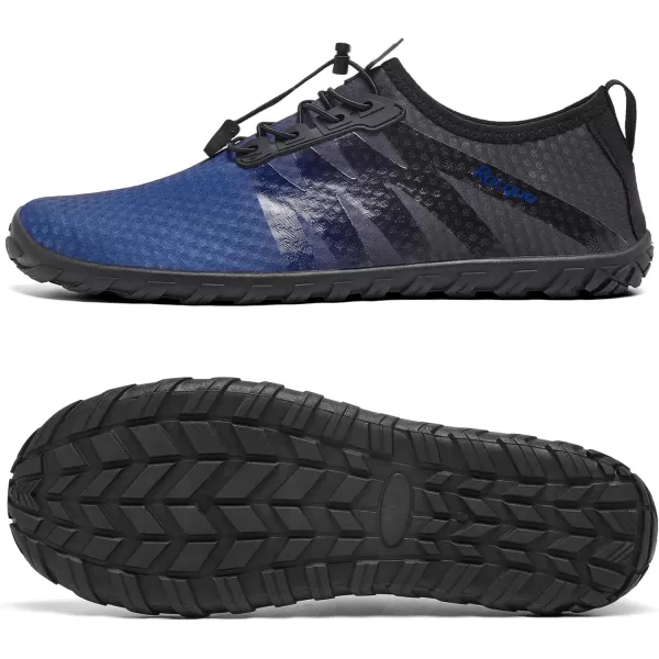 imageRacqua Water Shoes Men Women Quick Dry Gradient Shoes Barefoot Aqua Athletic Sports Swim ShoesHd1306navyBlack