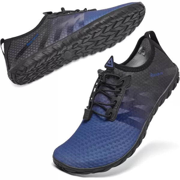 imageRacqua Water Shoes Men Women Quick Dry Gradient Shoes Barefoot Aqua Athletic Sports Swim ShoesHd1306navyBlack