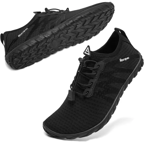 imageRacqua Water Shoes Womens Mens Quick Dry Barefoot Shoes Swim Lightweight Surf Beach Pool Aqua ShoesHd1307black