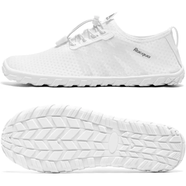 imageRacqua Water Shoes Womens Mens Quick Dry Barefoot Shoes Swim Lightweight Surf Beach Pool Aqua ShoesHd1307white