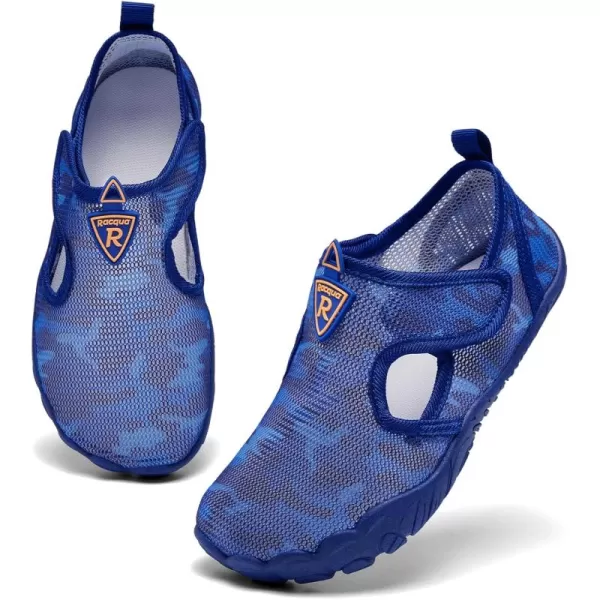 imageRacqua Kids Water Shoes Beach Swim Breathable Quick Dry Shoes for Boys Girls Little KidBig KidWzk1655blue