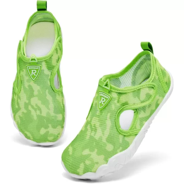imageRacqua Kids Water Shoes Beach Swim Breathable Quick Dry Shoes for Boys Girls Little KidBig KidWzk1655green
