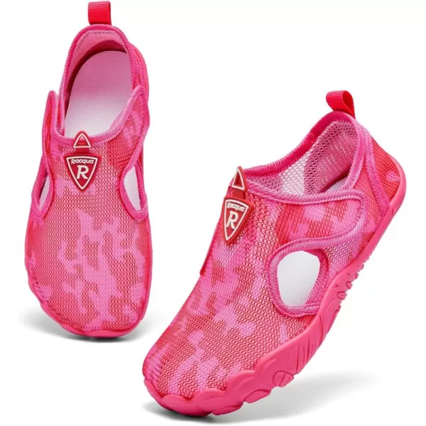 imageRacqua Kids Water Shoes Beach Swim Breathable Quick Dry Shoes for Boys Girls Little KidBig KidWzk1655red