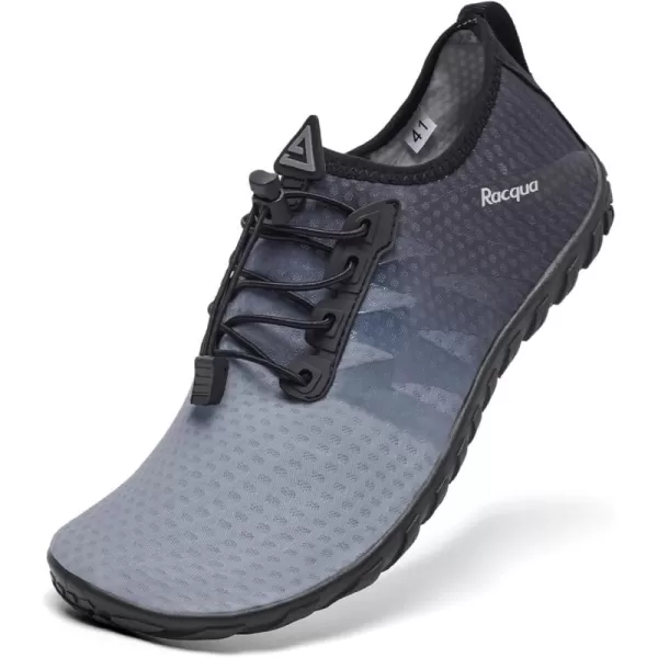 imageRacqua Water Shoes Men Women Quick Dry Gradient Shoes Barefoot Aqua Athletic Sports Swim ShoesHd1306greyBlack