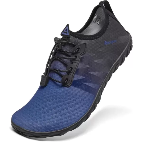 imageRacqua Water Shoes Men Women Quick Dry Gradient Shoes Barefoot Aqua Athletic Sports Swim ShoesHd1306navyBlack