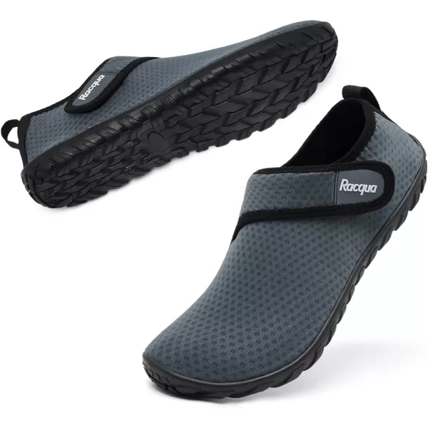imageRacqua Mens Womens Water Shoes Barefoot Quick Dry Lightweight Aqua Shoes Swim Beach ShoesHd134grey