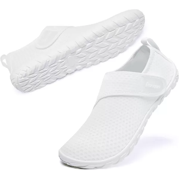 imageRacqua Mens Womens Water Shoes Barefoot Quick Dry Lightweight Aqua Shoes Swim Beach ShoesHd134white