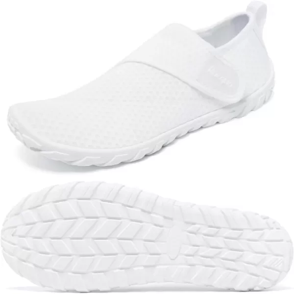 imageRacqua Mens Womens Water Shoes Barefoot Quick Dry Lightweight Aqua Shoes Swim Beach ShoesHd134white
