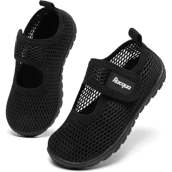 imageRacqua Toddler Water Shoes Aqua Swim Quick Dry Outdoor Shoes for Baby Boys GirlsToddlerLittle KidHdk1608tblack