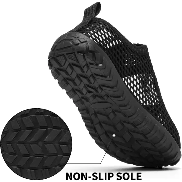 imageRacqua Toddler Water Shoes Aqua Swim Quick Dry Outdoor Shoes for Baby Boys GirlsToddlerLittle KidHdk1608tblack