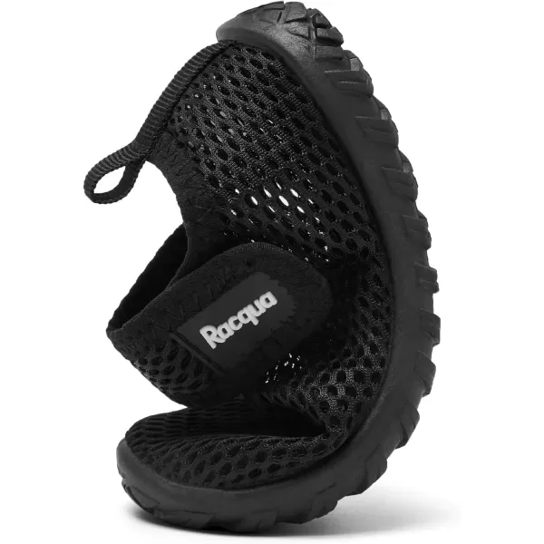 imageRacqua Toddler Water Shoes Aqua Swim Quick Dry Outdoor Shoes for Baby Boys GirlsToddlerLittle KidHdk1608tblack