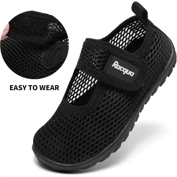 imageRacqua Toddler Water Shoes Aqua Swim Quick Dry Outdoor Shoes for Baby Boys GirlsToddlerLittle KidHdk1608tblack