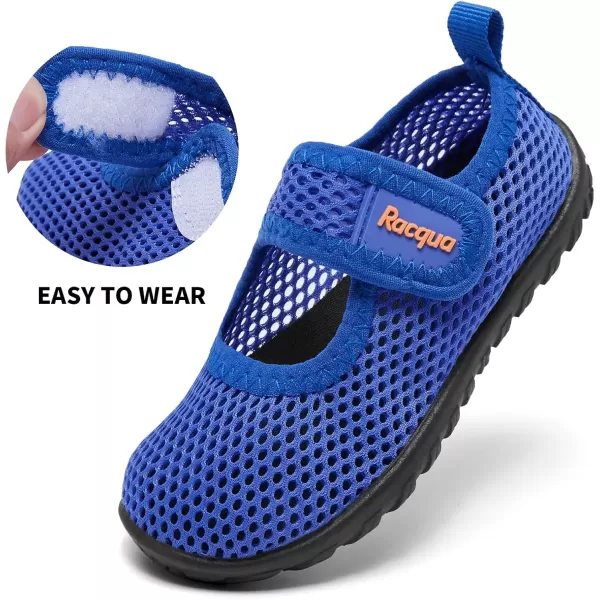 imageRacqua Toddler Water Shoes Aqua Swim Quick Dry Outdoor Shoes for Baby Boys GirlsToddlerLittle KidHdk1608tblueOrange