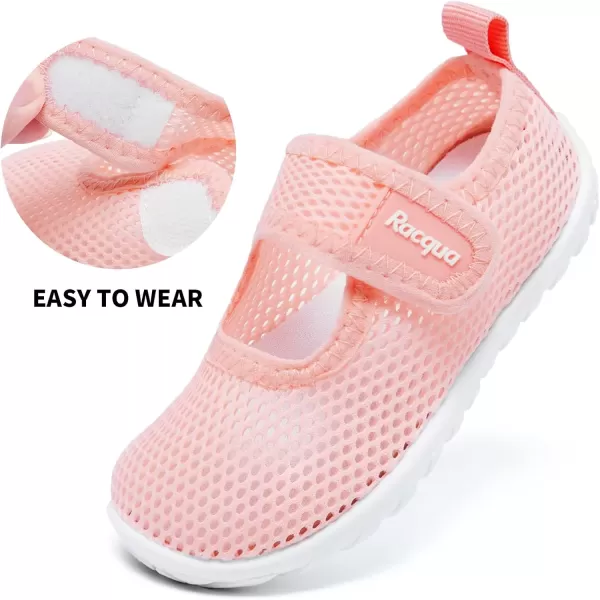 imageRacqua Toddler Water Shoes Aqua Swim Quick Dry Outdoor Shoes for Baby Boys GirlsToddlerLittle KidHdk1608tpink