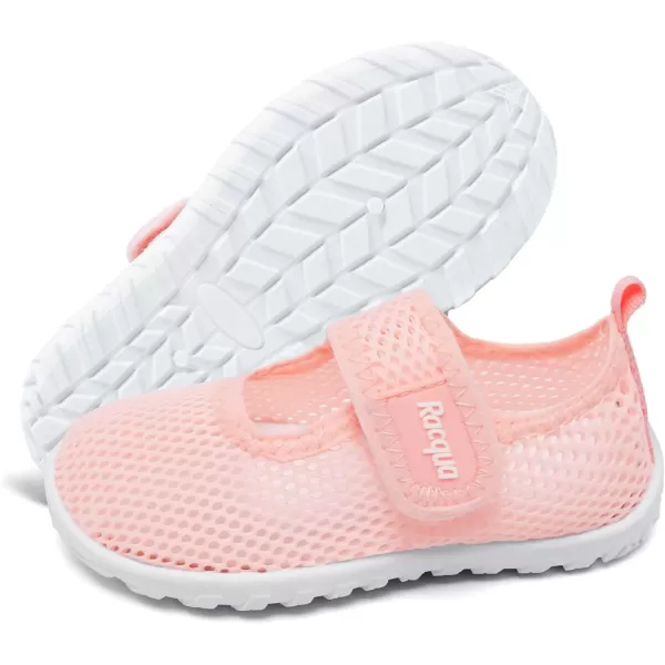 imageRacqua Toddler Water Shoes Aqua Swim Quick Dry Outdoor Shoes for Baby Boys GirlsToddlerLittle KidHdk1608tpink