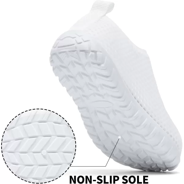 imageRacqua Toddler Water Shoes Aqua Swim Quick Dry Outdoor Shoes for Baby Boys GirlsToddlerLittle KidHdk1608twhite
