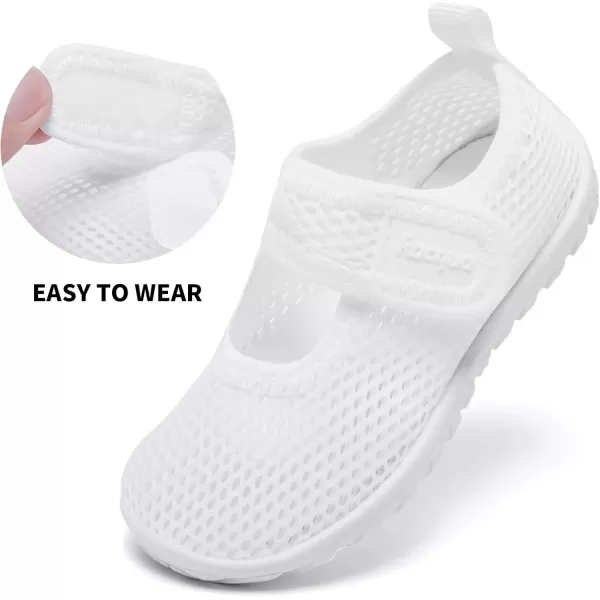 imageRacqua Toddler Water Shoes Aqua Swim Quick Dry Outdoor Shoes for Baby Boys GirlsToddlerLittle KidHdk1608twhite