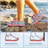 imageBuiltin Heel Grips Water Shoes for Kids Girls Boys Hiking Wide Barefoot Swim Beach Pool Big KidBlue Palmleaf