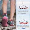 imageBuiltin Heel Grips Water Shoes for Kids Girls Boys Hiking Wide Barefoot Swim Beach Pool Big KidBlue Palmleaf