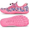 imageBuiltin Heel Grips Water Shoes for Kids Girls Boys Hiking Wide Barefoot Swim Beach Pool Big KidSeaweed Pink