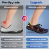 imageBuiltin Heel Grips Water Shoes for Kids Girls Boys Hiking Wide Barefoot Swim Beach Pool Big KidDark Warrior