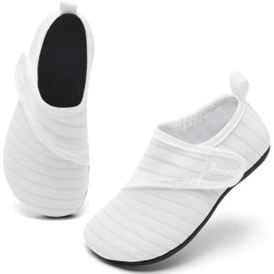 imageRacqua Kids Toddler Water Shoes Breathable Swim Shoes Quick Dry Beach Pool Lightweigh Aqua Shoes for Boys Girls ToddlerLittleBig KidWhite