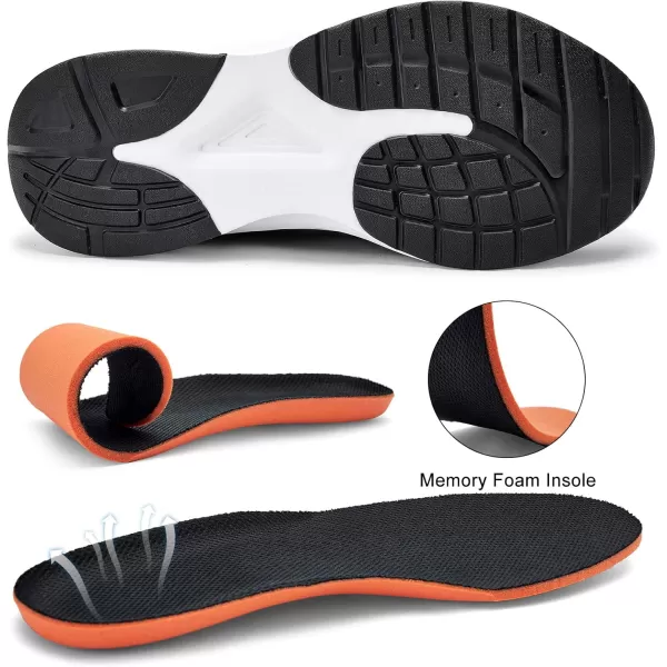 Mens White Sneaker Tennis Shoes  Slip On Running Shoes Memory Foam Lightweight Casual Walking Shoes for Athletic Workout GymBlack
