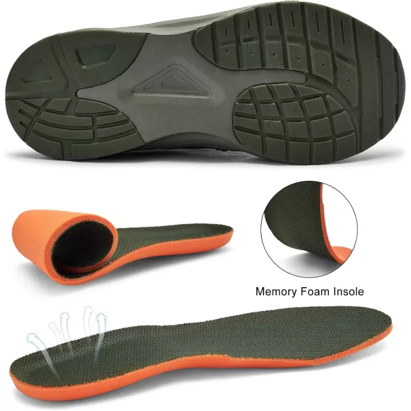 Mens White Sneaker Tennis Shoes  Slip On Running Shoes Memory Foam Lightweight Casual Walking Shoes for Athletic Workout GymCamouflage Green