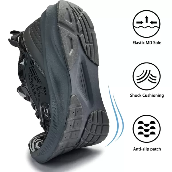 Mens White Sneaker Tennis Shoes  Slip On Running Shoes Memory Foam Lightweight Casual Walking Shoes for Athletic Workout GymCamouflage Grey