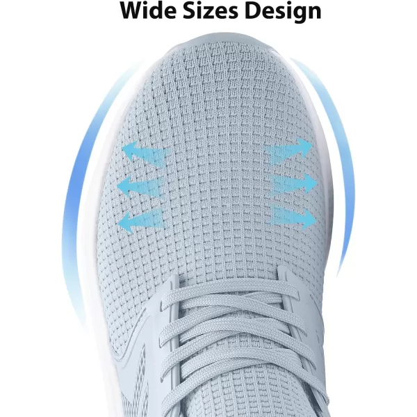 Mens White Sneaker Tennis Shoes  Slip On Running Shoes Memory Foam Lightweight Casual Walking Shoes for Athletic Workout GymGrey