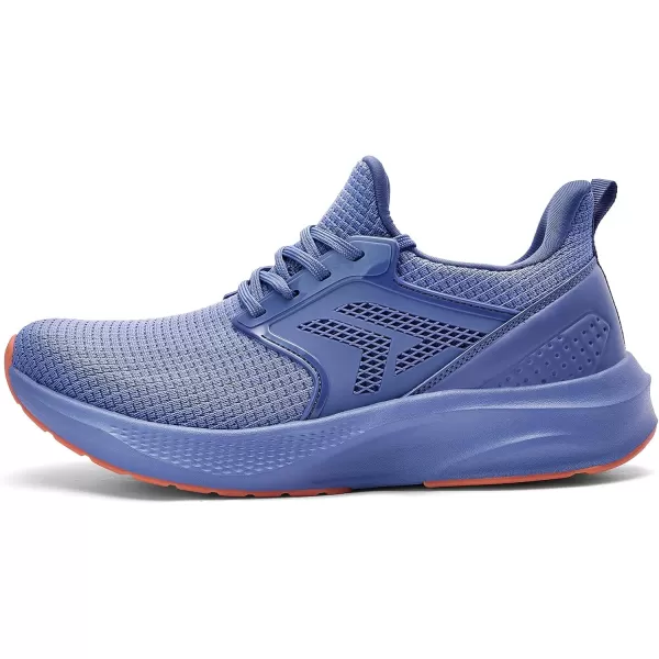 Mens White Sneaker Tennis Shoes  Slip On Running Shoes Memory Foam Lightweight Casual Walking Shoes for Athletic Workout GymVista Blue