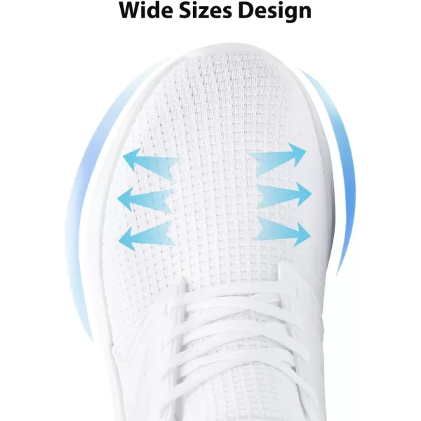 Mens White Sneaker Tennis Shoes  Slip On Running Shoes Memory Foam Lightweight Casual Walking Shoes for Athletic Workout GymWhite
