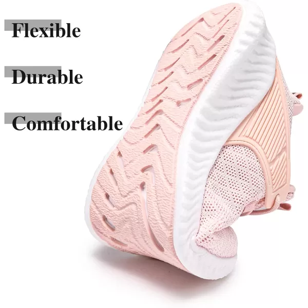 Running Shoes Womens  Ladies Workout Walking Sneakers Support Lightweight Breathable Walk Athletic Shoes Pink Size 9