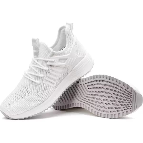 SDolphin Mens Running Shoes Sneakers  Tennis Workout Walking Gym Athletic Rubber Sole Breathable Comfortable Non Slip Fashion ShoesCwhite