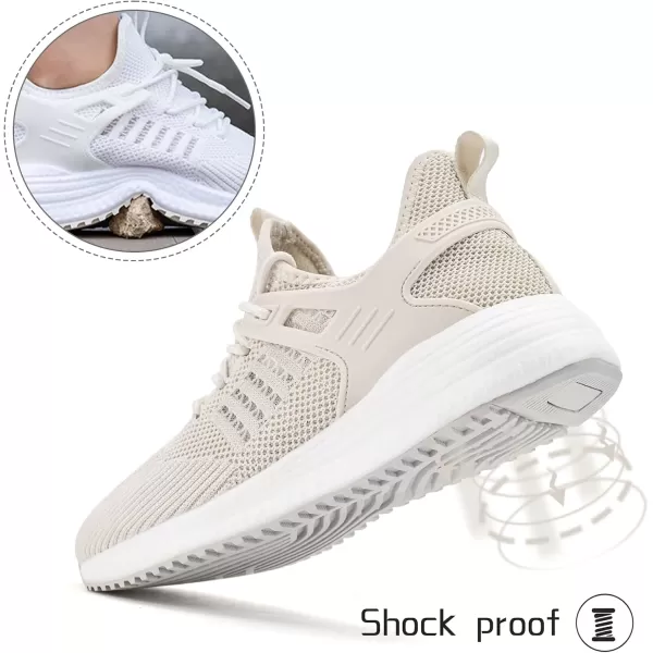SDolphin Mens Running Shoes Sneakers  Tennis Workout Walking Gym Athletic Rubber Sole Breathable Comfortable Non Slip Fashion ShoesDbeige