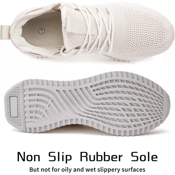 SDolphin Mens Running Shoes Sneakers  Tennis Workout Walking Gym Athletic Rubber Sole Breathable Comfortable Non Slip Fashion ShoesDbeige