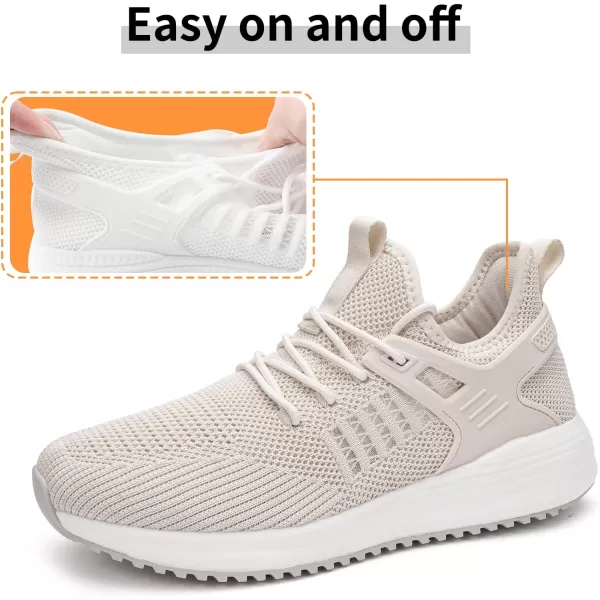 SDolphin Mens Running Shoes Sneakers  Tennis Workout Walking Gym Athletic Rubber Sole Breathable Comfortable Non Slip Fashion ShoesDbeige