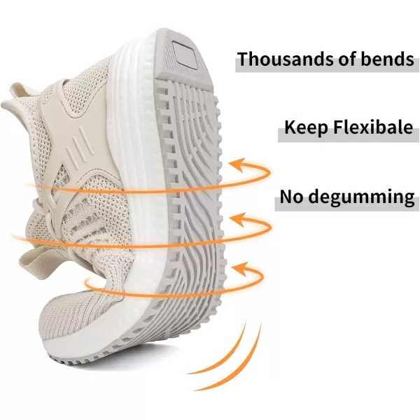 SDolphin Mens Running Shoes Sneakers  Tennis Workout Walking Gym Athletic Rubber Sole Breathable Comfortable Non Slip Fashion ShoesDbeige