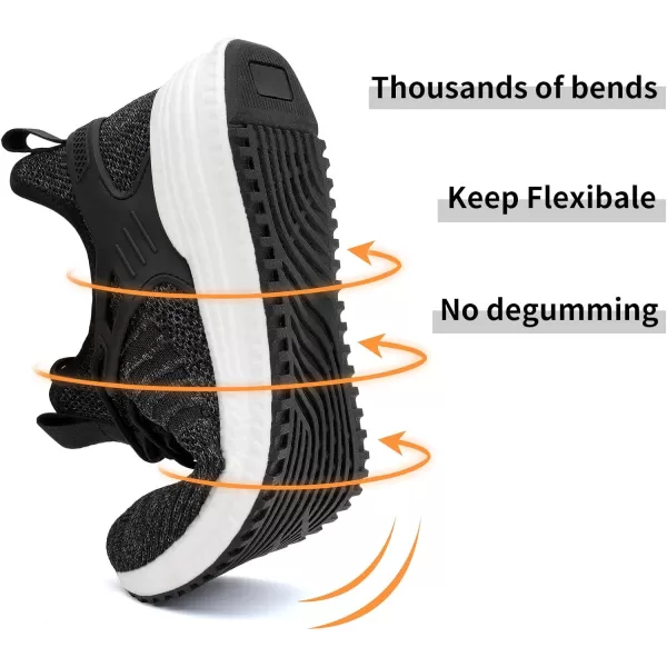 SDolphin Mens Running Shoes Sneakers  Tennis Workout Walking Gym Athletic Rubber Sole Breathable Comfortable Non Slip Fashion ShoesEmix Black
