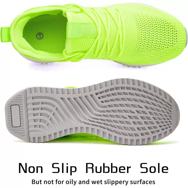 SDolphin Mens Running Shoes Sneakers  Tennis Workout Walking Gym Athletic Rubber Sole Breathable Comfortable Non Slip Fashion ShoesHlimegreen