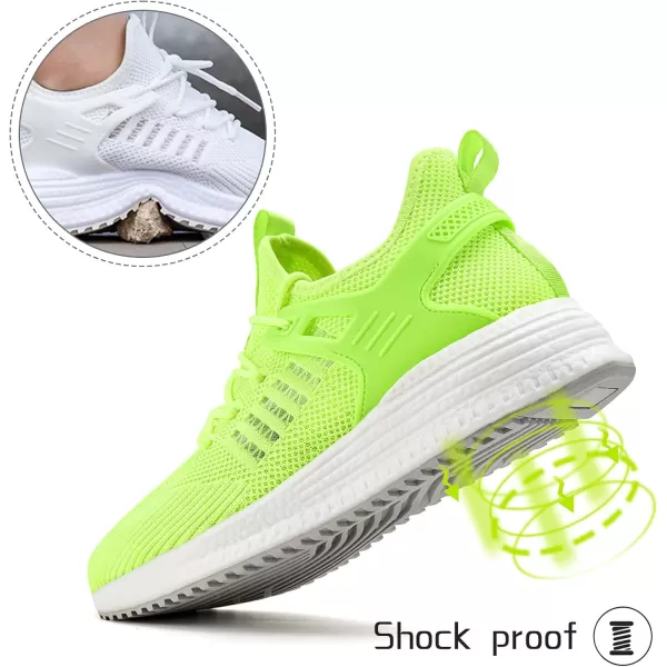SDolphin Mens Running Shoes Sneakers  Tennis Workout Walking Gym Athletic Rubber Sole Breathable Comfortable Non Slip Fashion ShoesHlimegreen