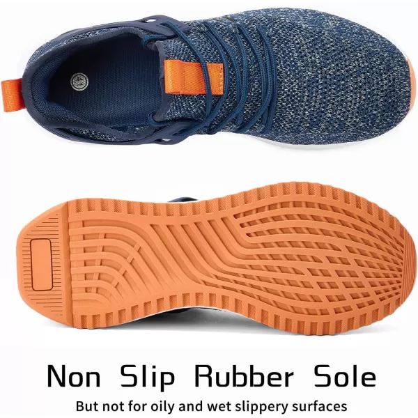 SDolphin Mens Running Shoes Sneakers  Tennis Workout Walking Gym Athletic Rubber Sole Breathable Comfortable Non Slip Fashion ShoesIblueOrange
