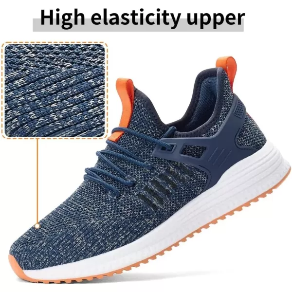SDolphin Mens Running Shoes Sneakers  Tennis Workout Walking Gym Athletic Rubber Sole Breathable Comfortable Non Slip Fashion ShoesIblueOrange