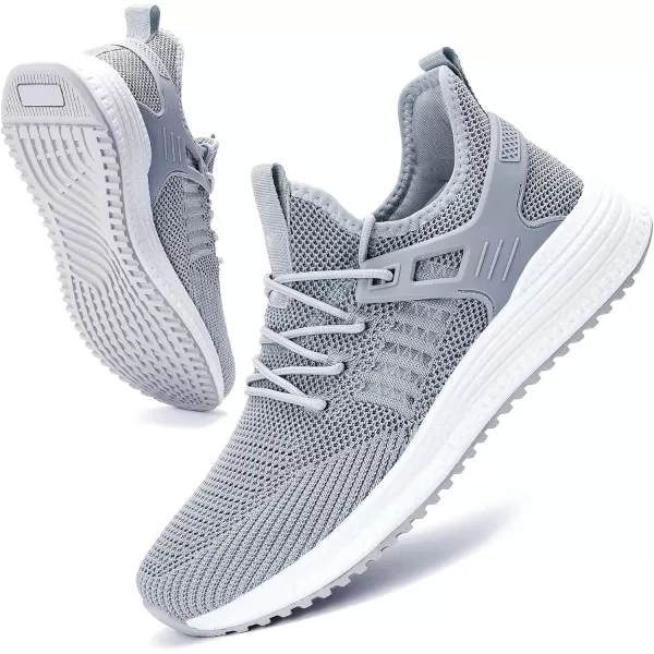 SDolphin Mens Running Shoes Sneakers  Tennis Workout Walking Gym Athletic Rubber Sole Breathable Comfortable Non Slip Fashion ShoesKgrey