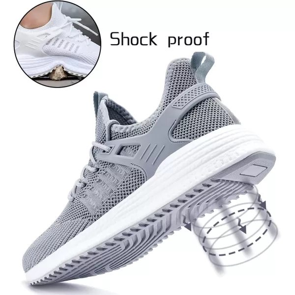 SDolphin Mens Running Shoes Sneakers  Tennis Workout Walking Gym Athletic Rubber Sole Breathable Comfortable Non Slip Fashion ShoesKgrey