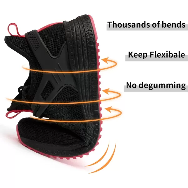 SDolphin Running Gym Shoes Men  Workout Walking Athletic Training Sports Sneakers Black Red Size 115 FblackRed