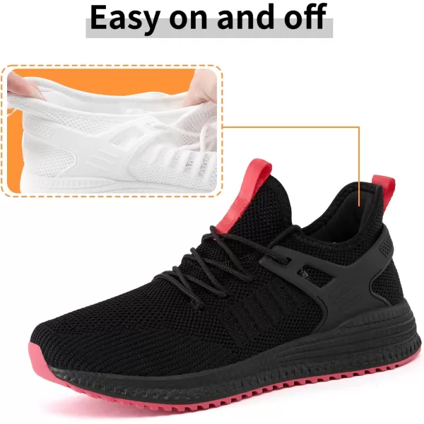 SDolphin Running Gym Shoes Men  Workout Walking Athletic Training Sports Sneakers Black Red Size 115 FblackRed